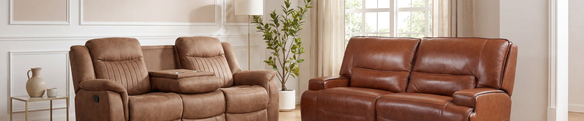Foy's Interiors - 3 Seater Sofas — Standard, Fabric & Leather Three Seater Sofas