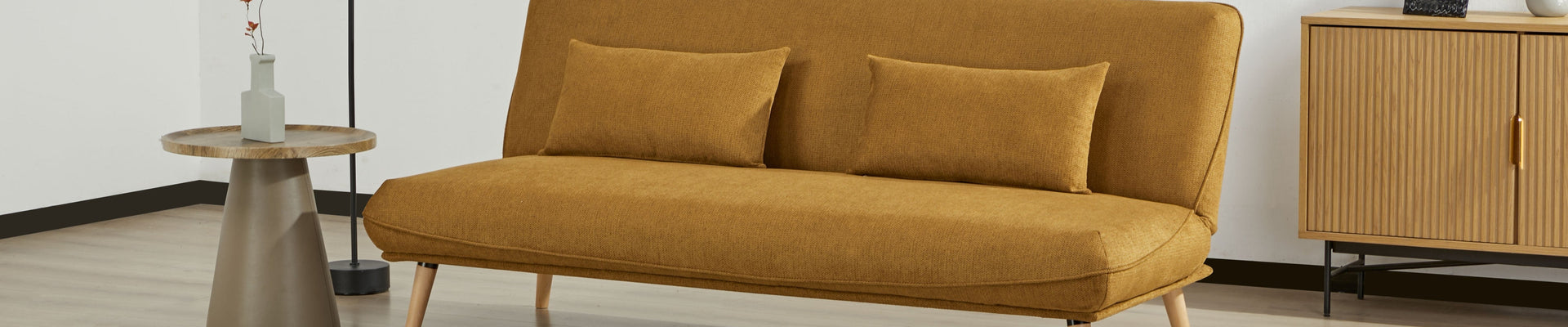 Foy's Interiors - Click Clack Sofa Beds — Fold Flat & Extendable Designs