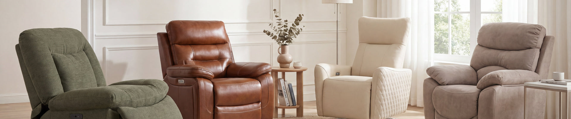Foy's Interiors - Electric Recliner Chairs — Fabric, Leather & Swivel Designs