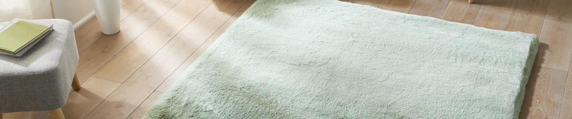 Foy's Interiors - Fluffy and Shaggy Rugs in Pink, Sage, White and Grey