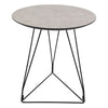 Fiksdale Round Side Table Grey Marble
