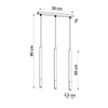 Pendant lamp MOZAICA 3L black/golden