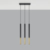 Pendant lamp MOZAICA 3L black/golden