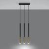Pendant lamp MOZAICA 3L black/golden
