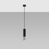 Pendant lamp LOOPEZ 1 black/chrome