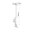 Pendant lamp LOOPEZ 1 black/copper