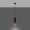 Pendant lamp LOOPEZ 1 black/copper