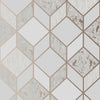 Vittorio Geo Grey Rose Gold Wallpaper