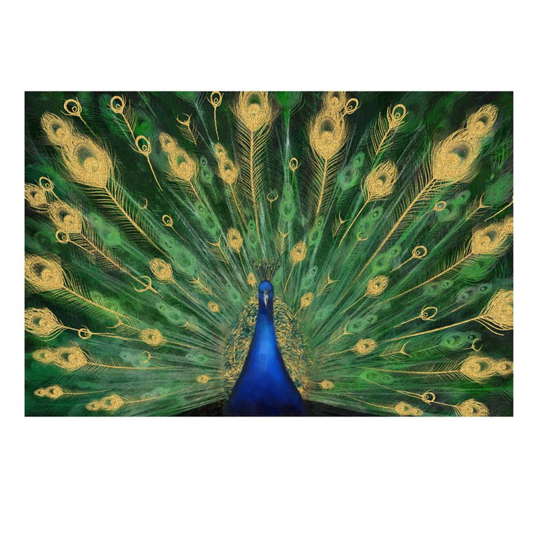 Fern Cottage Peacock Canvas