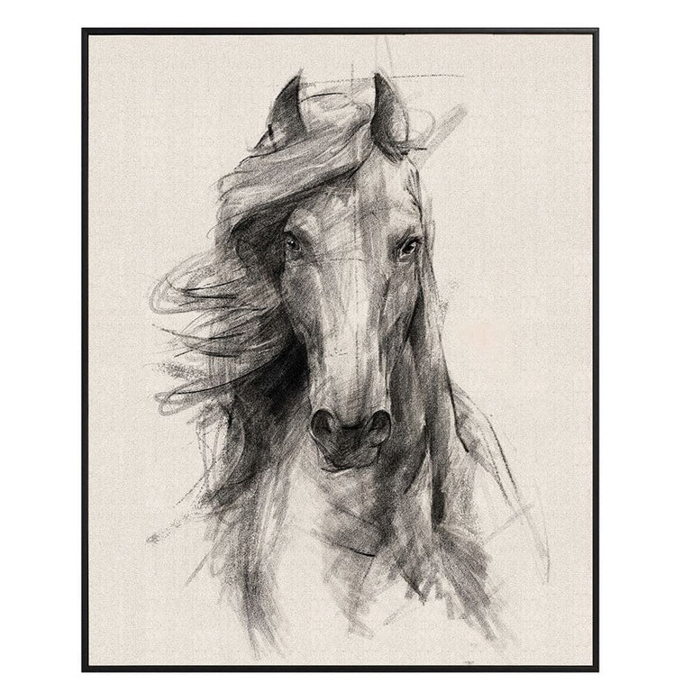 Fern Cottage Framed Horse Picture