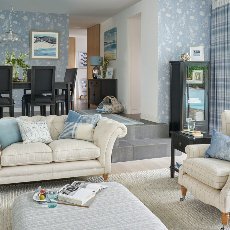 Laura Ashley Wallpaper Dragonfly Garden Chalk Blue