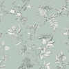 Floral wallpaper Elderwood Duck Egg