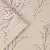 Khaki background Pussy Willow wallpaper