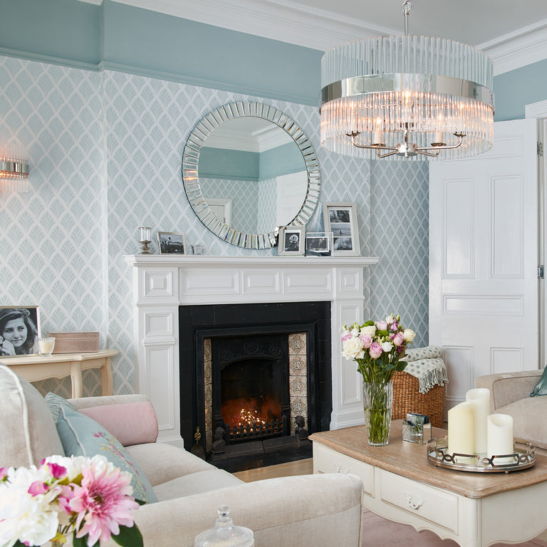 Laura Ashley Wallpaper Florin Duck Egg