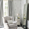 Glamorous silver wallpaper Laura Ashley Josette Metallic Silver