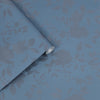 Non-woven floral wallpaper in midnight blue by Laura Ashley
