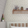 Dove grey wallpaper with letters
