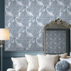 Laura Ashley Wallpaper Tregaron Midnight Blue with 'Paste the Wall' application