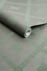 Elegant Deco Triangle Sage wallpaper with luxurious rose gold