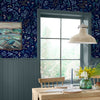 Holcombe Floral Navy wallpaper by Joules in British countryside style