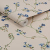 Joules Robey Cottage Floral Creme wallpaper featuring pops of color