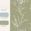 Easy application wallpaper Laura Ashley Pussy Willow
