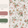 Elegant Laura Ashley Mountney Garden Antique Pink wallpaper pattern