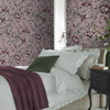 Charming Laura Ashley Edita’s Garden Pale Blackberry wallpaper tropical design