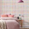 Vibrant wall design Next Wallpaper Rainbow Check