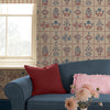 Wallpaper in living room close up