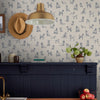 Wallpaper in kitchen close up