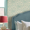 Wallpaper in bedroom close up
