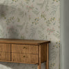 Wallpaper in hallway close up