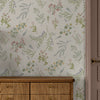 Wallpaper in hallway close up