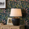 Wallpaper in hallway close up
