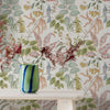 Wallpaper in hallway close up