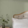 Wallpaper in bedroom close up