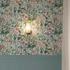 Wallpaper in hallway close up
