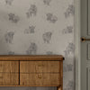 Wallpaper in hallway close up