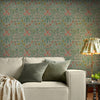 Wallpaper in living room close up