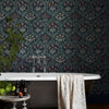 Wallpaper in bathroom