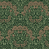 William Morris Michaelmas Daisy Floral Wallpaper Forest Green