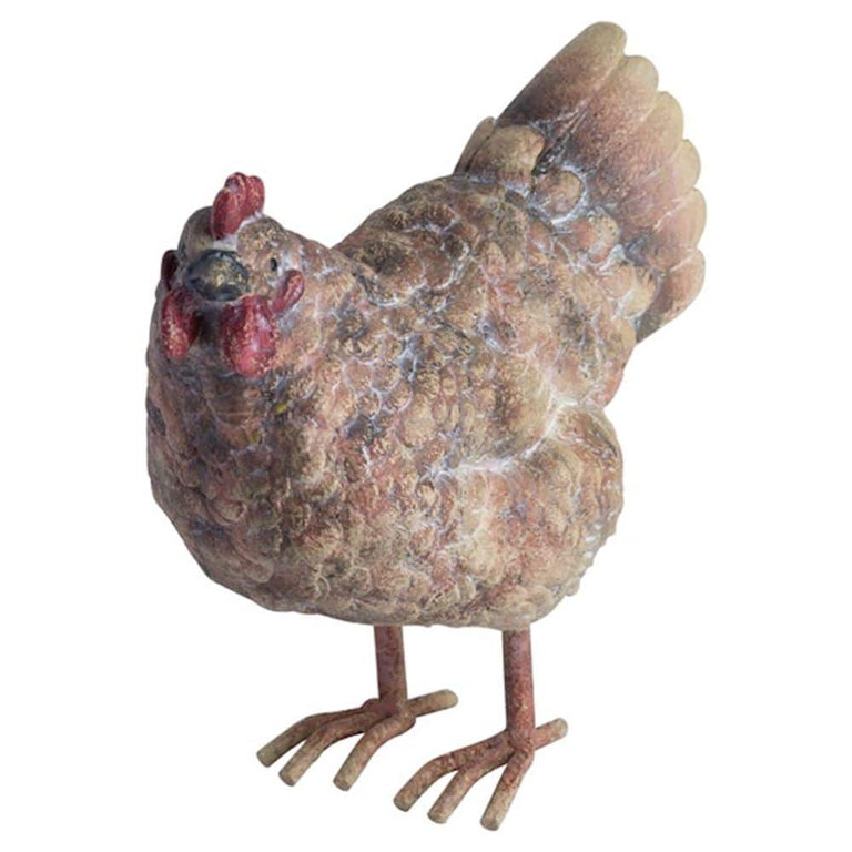 Fern Cottage Antique Effect Small Hen Ornament
