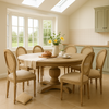 Sofia Round Dining Table 1.8m Rustic Brown