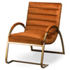 Fern Cottage Blush and Brass Ribbed Ark Chair