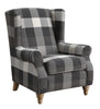 Black Check Armchair