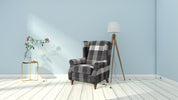Black Check Armchair