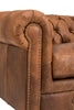 Chesterfield Snuggle Chair Brown Leather