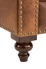 Chesterfield Snuggle Chair Brown Leather