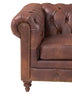 Chesterfield 3 Seater Brown Leather